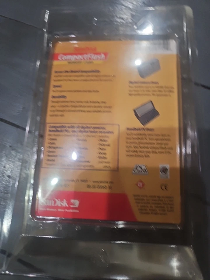 16MB SanDisk Compact Flash Card Memory Card SDCFB-16-455, Original Package - Image 2 of 2