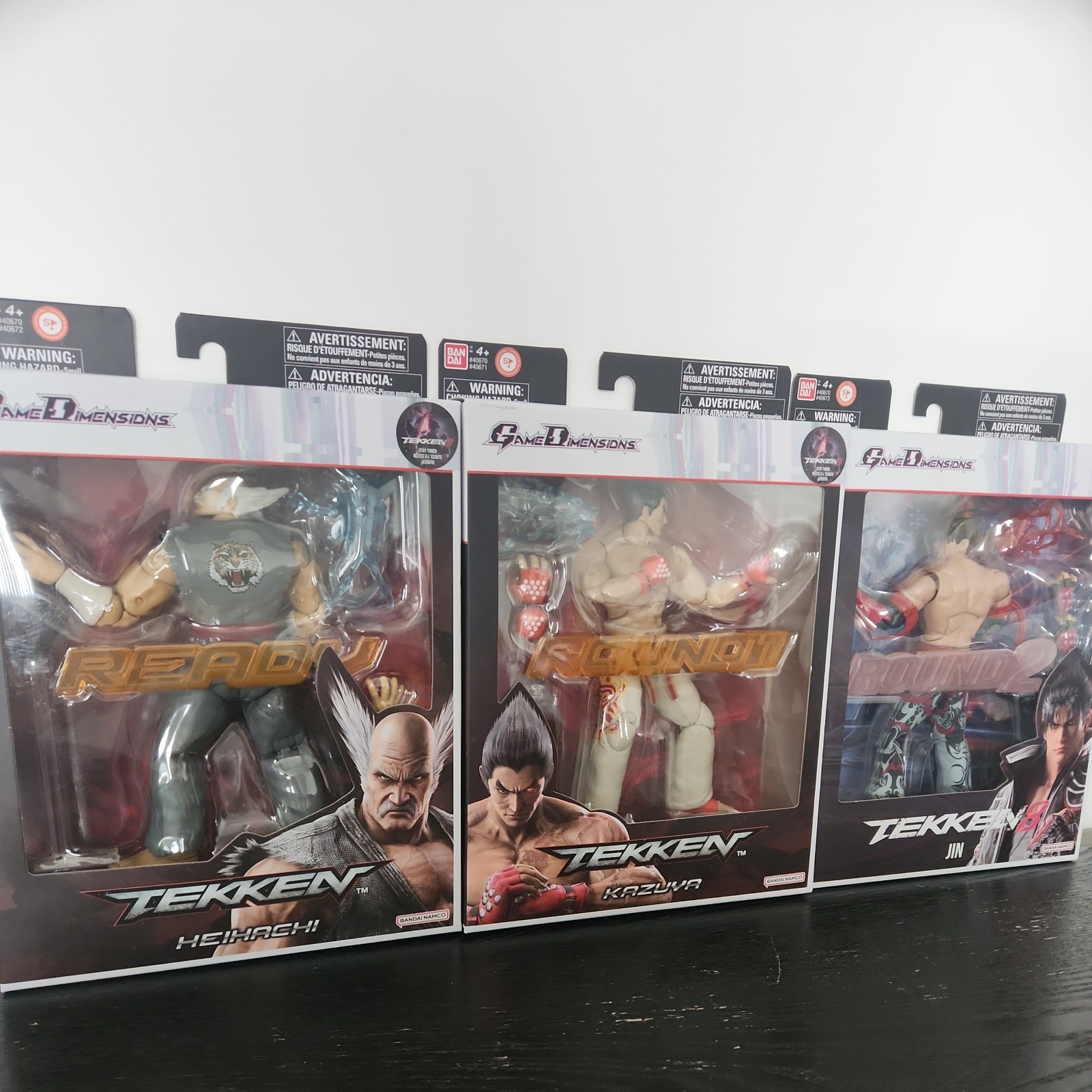 Game Dimensions Tekken 7 & 8 Mishima paquete de 3: KAZUYA, HEIHACHI Y JIN KAZAMA RARO