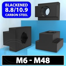 T-nut M6 M8 M10 M12 M14 - M48 Black T Slot Clamping nuts Milling Machine Nuts