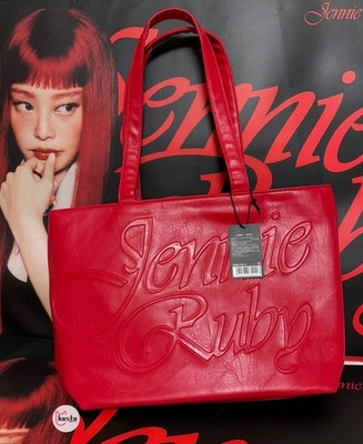 Miniso x Jennie Ruby PU Tote Bag Red Pop Up Blackpink CHINA ONLY
