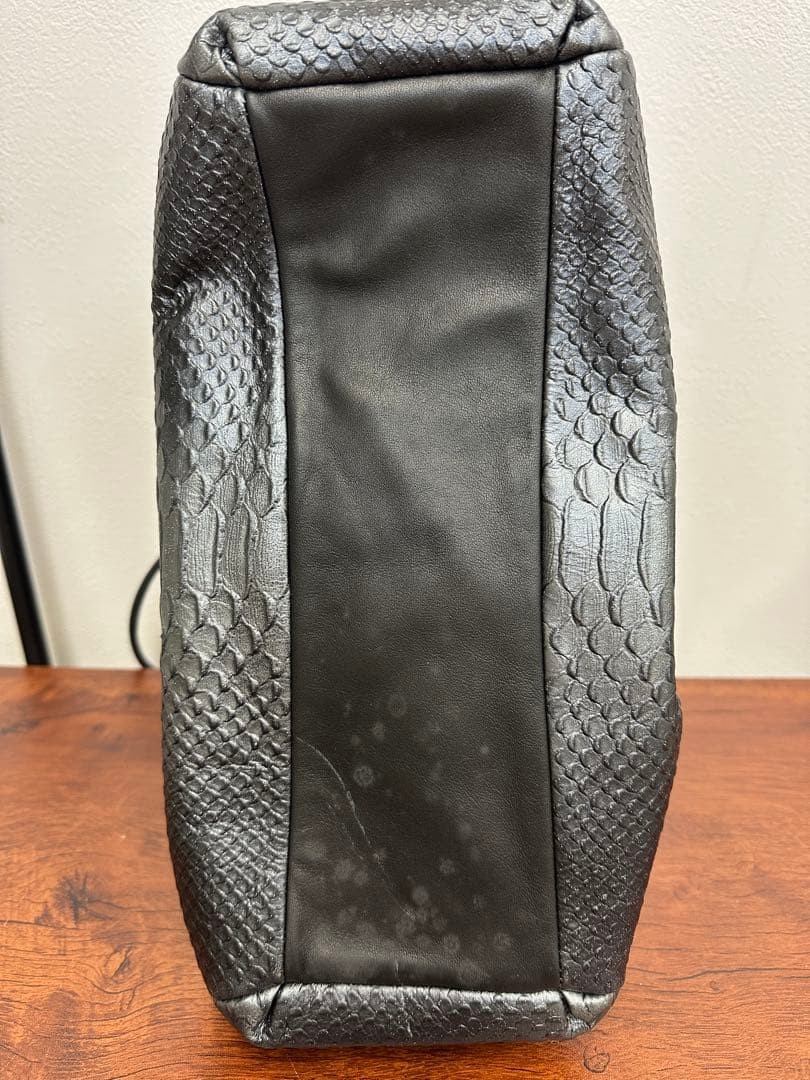 Luxurious Embossed Leather COACH Python Pattern B… - image 5