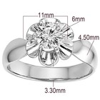 14K  White Gold Lab Grown Diamond TULPAN solitaire engagement Ring F VS1 #R2341 — photo 2