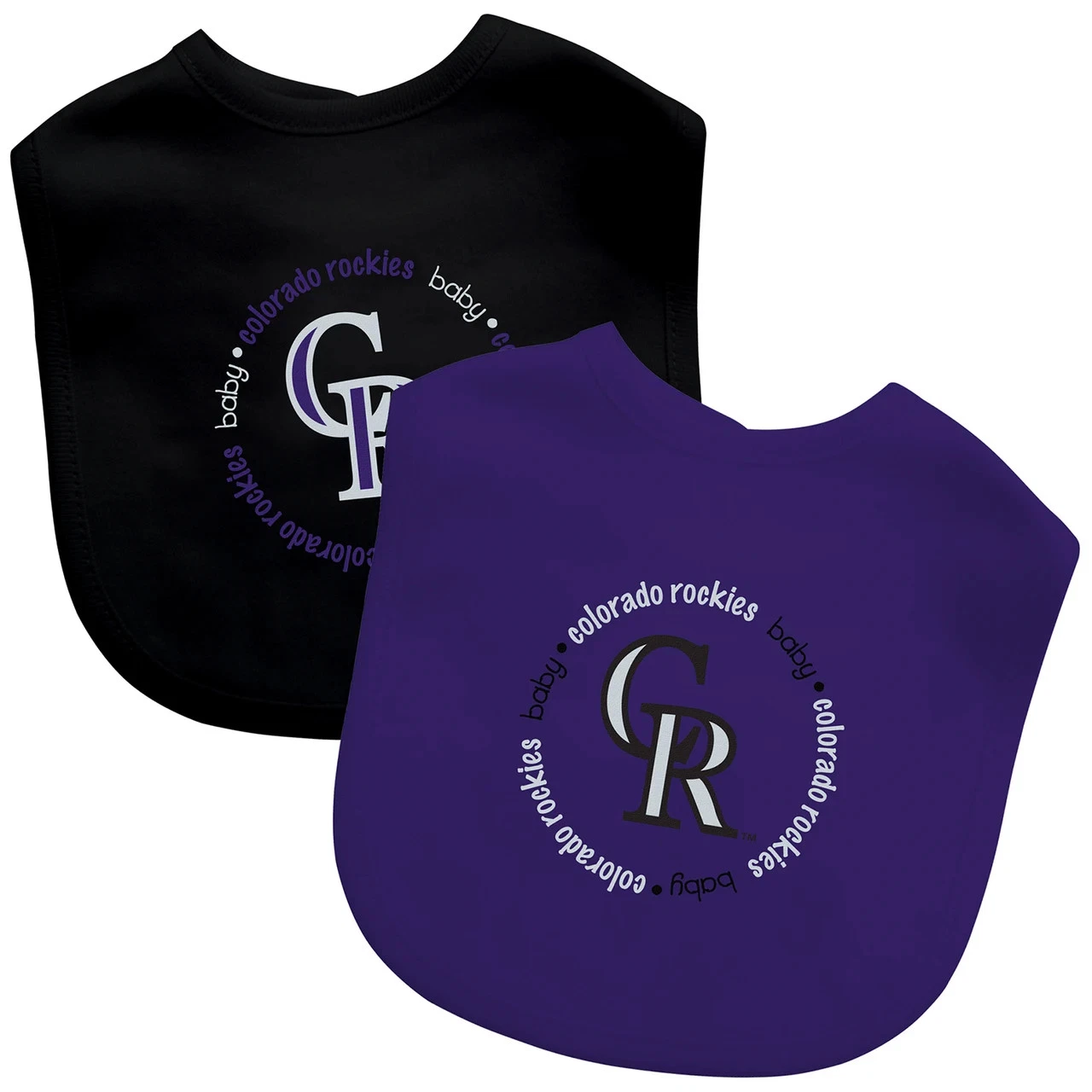 MasterPieces Colorado Rockies Baby Bib 2 Pack