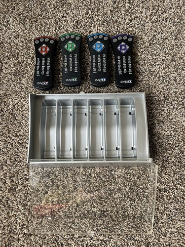 Set of 4 Zap IT Remote controllers different colors in case Game Wave. Tested! - Picture 2 of 3