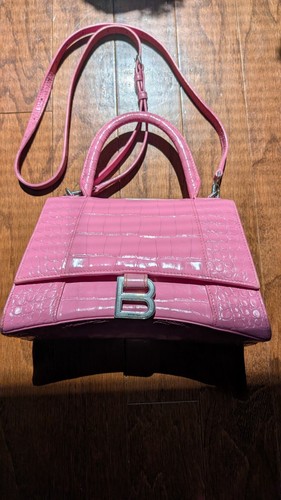 Balenciaga Hourglass Small Croc-effect Leather Tote Top Handle Bag $3,000 MSRP - Picture 2 of 10