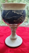 Beautiful  Stoneware Clay Wine Goblet/Chalice EUC (3 Available)
