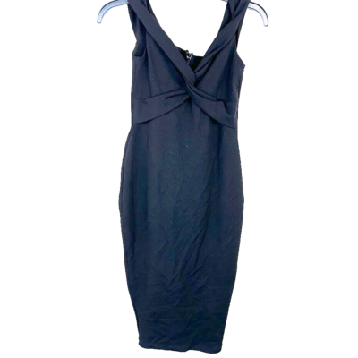 Nookie Women S Black Twist Front Knee Length Dress NWT DC76 | eBay