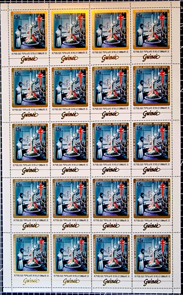 Guinea 1983 MNH - Cruz Roja - 5 hojas completas 100 estampillas SC $282,00 Foto 3 de 4