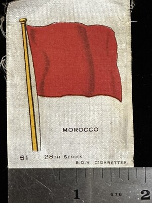 Morocco Solid Red Flag Alawi Dynasty 1666~1915 BDV Cigarette 28th Series