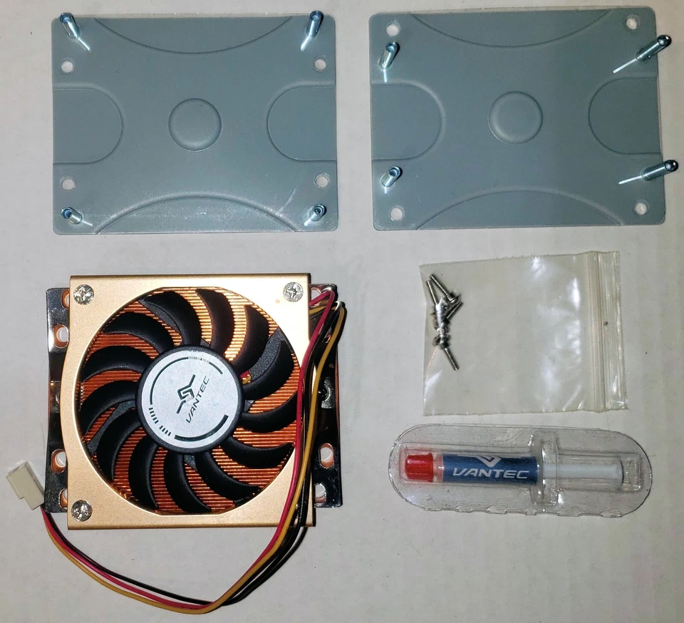 NEW Vantec High Performance 1U Copper CPU Cooler for Sockets 478/423/603/604 CPU - Image 4 of 4