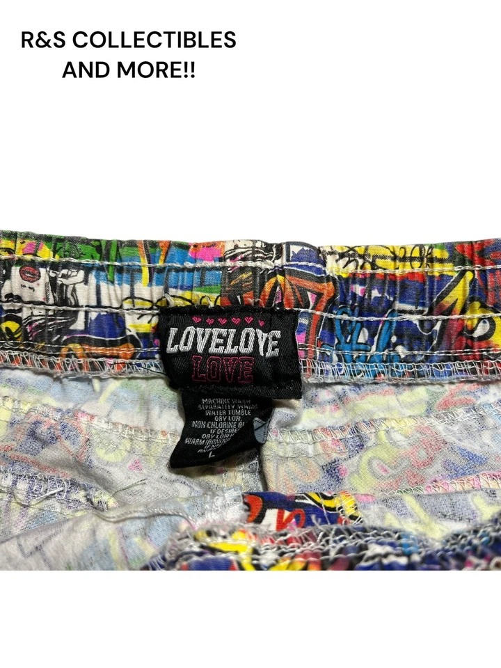 Pantalones de graffiti para niñas/mujeres talla grande de Lovelove Love Foto 3 de 4