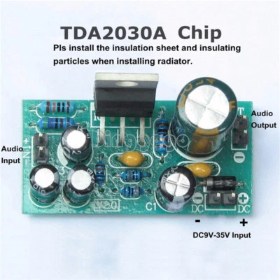 MARKENLOS 18W DC 9-24V TDA2030A Electronic Audio Power Amplifier Board DIYMono Kit