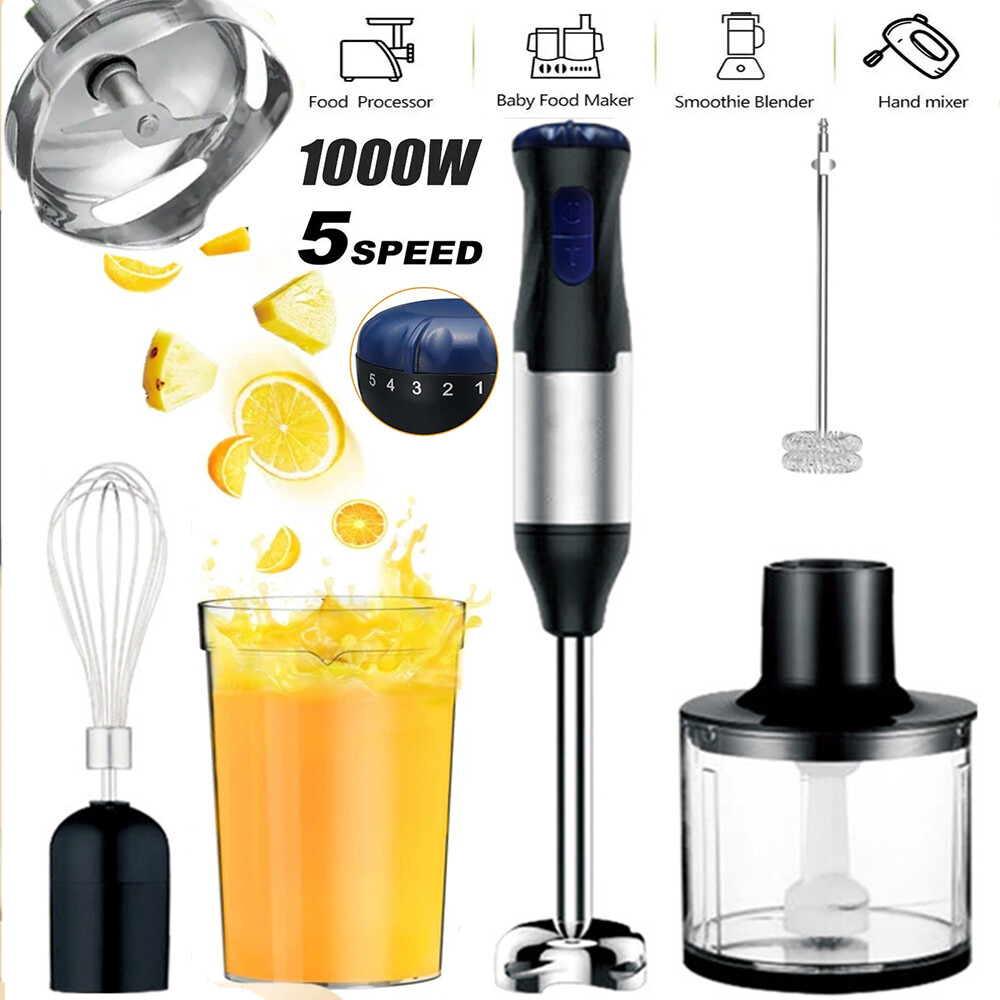 5-in-1 Hand Immersion Blender 1000w Entire Stainless Steel B