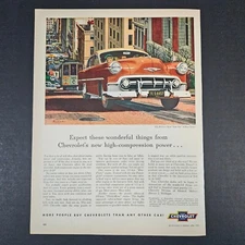 1953 Chevrolet General Motors Vintage Print Ad Detroit MI Two Ten 4-Door Sedan