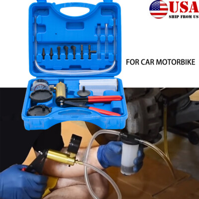#ad Hand Held Vacuum Pressure Pump Tester Set Brake Fluid Bleeder Bleeding Tools US $29.99