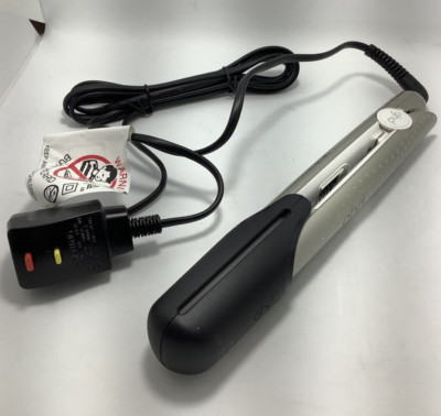 Authentic GHD 1'' Gold V Hair Styler Flat Iron Straightener Silver
