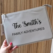 Image of A4+ Personalised Travel Document Holder | Family Holiday Planner | Laptop Wallet