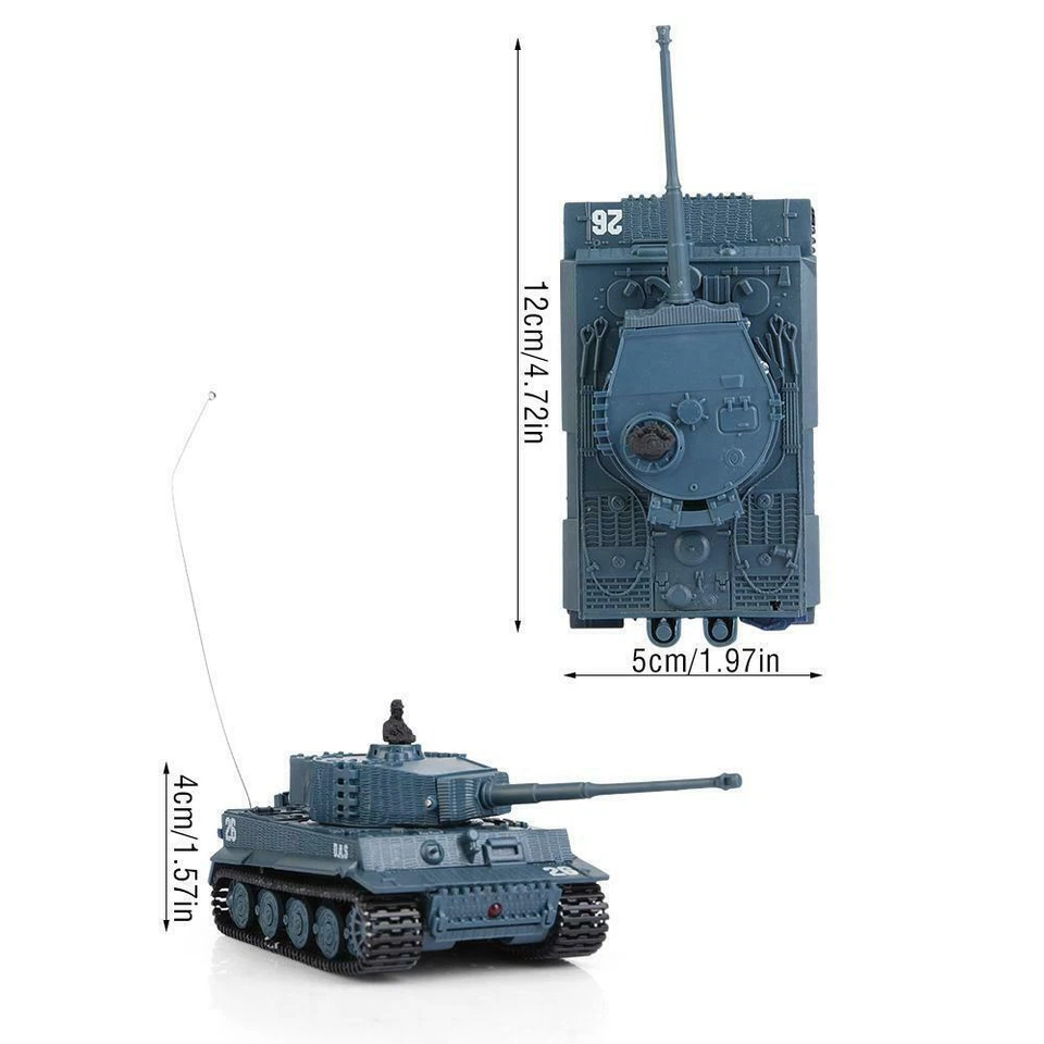 Mini RC Tank 2117 Model High Simulation Speed Military Vehicle Kid Boy Toy Gift - Image 3 of 4