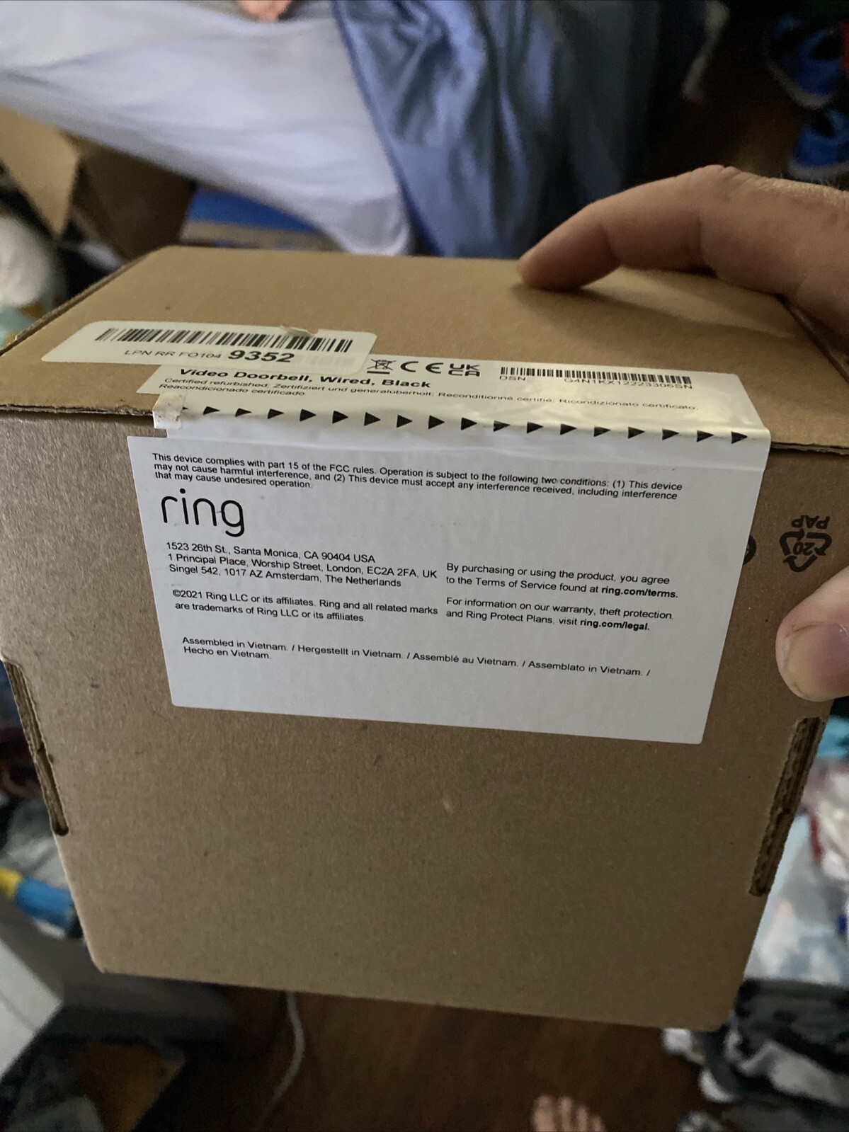Ring Doorbell 2021 Model Wired Amazon Refurbished-image