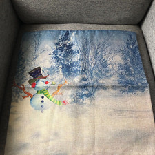 Christmas Decorative Pillowcase Cover 17"x17" Burlap - BRAND NEW