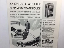 1929 Eveready Preston’s Vintage Print Ad. New York State Police.