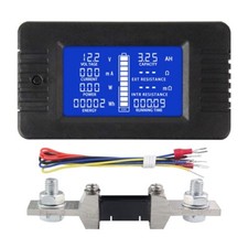 0-200V 200A DC Multifunctional Battery Monitor Voltage Ampere Power Panel Meter
