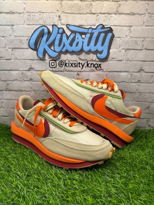DH1347-100 CLOT Sacai Nike LD Waffle Orange Blaze Deep Red Green Bean (Men's)