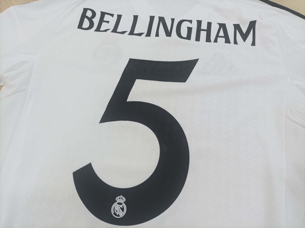 25-26REAL MADRID BELLINGHAM 5番ジャージ Lサイズ Youth adidas Jude Bellingham White Real Madrid 2025/26 Home
