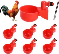 Chicken Water Cups 6 Pack , Large Automatic Chicken Waterer Cups