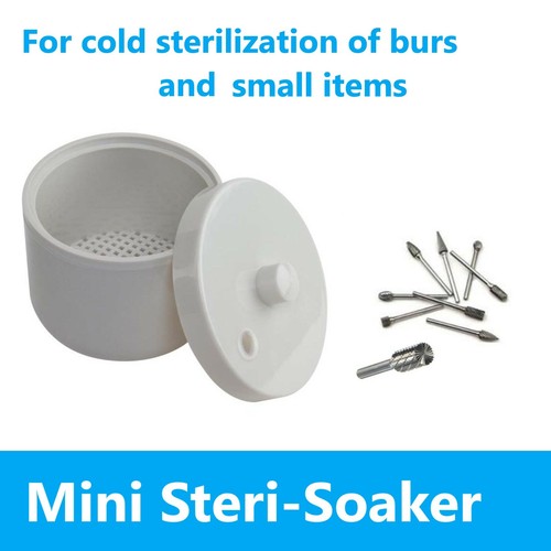 Dental Bur Block Mini Tub for Cold Sterilization Burs, Removable Inner