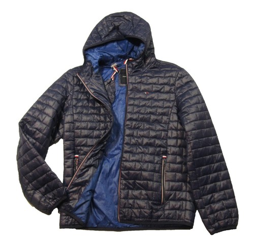 Tommy Hilfiger Men's Navy Box Quilted 