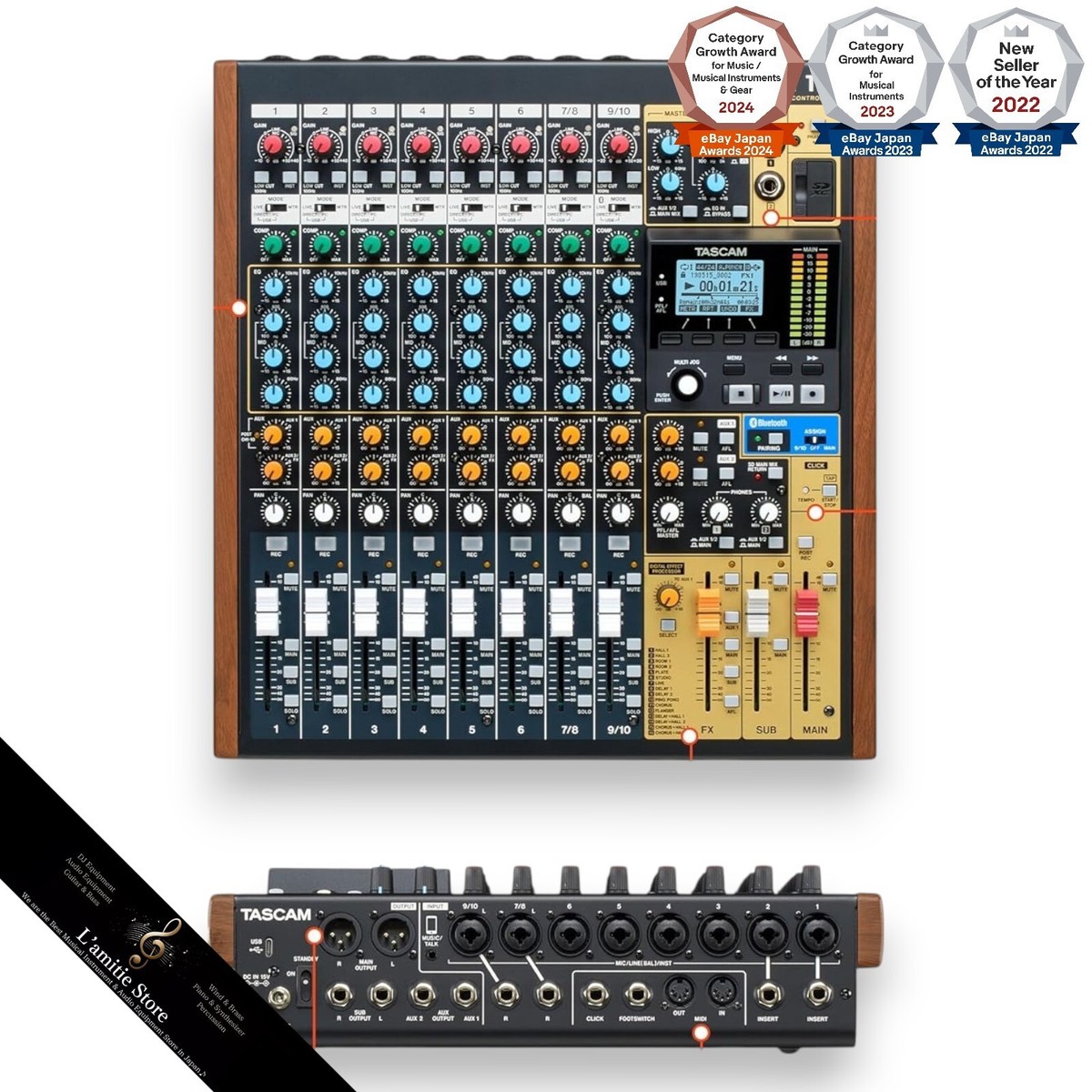 TASCAM - Model 12 ※おまけ付き TASCAM Model 12 12-Channel All-in-One Production Mixer
