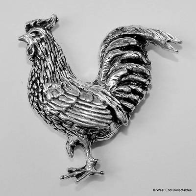 Huhn Zinn Anstecknadel Brosche - British Made - Bantam Hahn Geschenk 