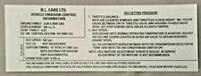 Jaguar 1982 Underhood Emission Sticker. Genuine Jaguar  XJS  NEW EAC 6553