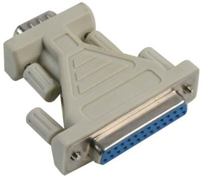 DB9M AUF DB25F SERIELLER PORT ADAPTER, RS232 9 PIN STECKER AUF 25 PIN BUCHSE KONVERTER