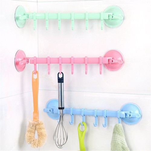Hanging Wallmounted Vacuum Sucker Storage Holders Hooks Hanger Towel
