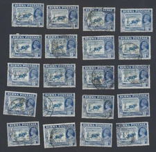 AOP Burma KGVI King George VI 1938-40 3a6p Burma Rice fine used x 20 SG 27 £200