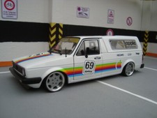 1:18 VW Caddy 1 Tiefer Tuning mit 15 Zoll Porsche C2 Echt Alu Felgen