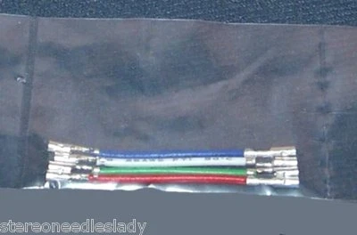 GENERIC CARTRIDGE HEADSHELL TURNTABLE LEAD WIRES PIN CONNECTOR CLIPS LUGS