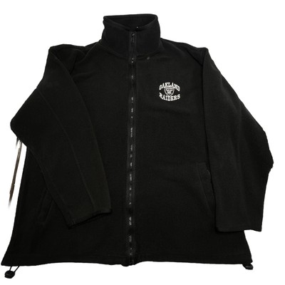NFL OAKLAND RAIDERS Fleece Jacket MENS XL Full Zip Sewn Logo 