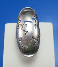 Silver Amulet Ring ER86 925 Silver Hand Craft Ring Magical Charm Ring A