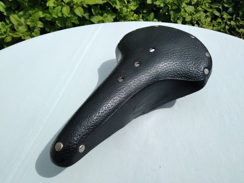 Wrights W3ST Saddle. Vintage Black Leather Saddle. Made In Birmingham (Brooks)