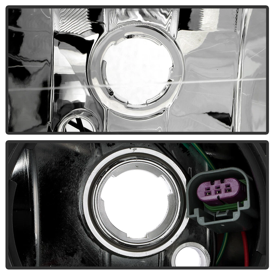 Par de faros cromados izquierda+derecha para Ford Transit Connect 2010-2013 Foto 4 de 4