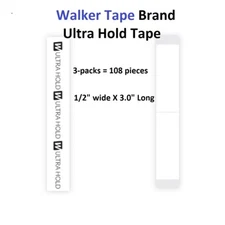 Ultra Hold Tape by Walker Tape Co 1/2 inch wide 3 packs = 108 pieces