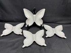 Set of 4 ~ OMC "BUTTERFLY" Shaped Plates ~ White Porcelain