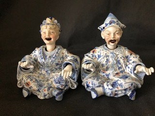 GOOD PAIR OF MEISSEN DRESDEN PORECLAIN ORIENTAL NODDER FIGURINES
