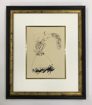 [Special price]   Marc Chagall   Copperplate print DANS LES ECHELLES DE LA