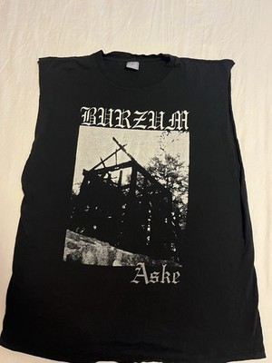 Vintage 1burzum Aske 1998 Black Metal Cutoff Shirt Mayhem Darkthrone Misanthropy