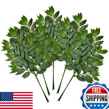 FUNORNAM 24X Artificial Italian Ruscus Greenery Stems Silk Plants Wedding Decor