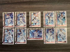 2025 Topps Holiday Chicago Cubs Team Set (10 Cards) Cade Horton, Matt Shaw, PCA